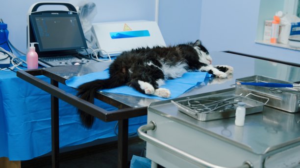 猫在阉割过程中处于麻醉状态图片下载