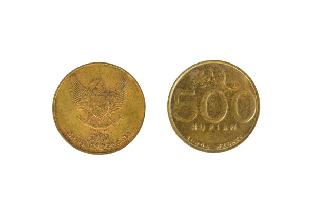 500印尼盾(2001年)，白色背景图片下载
