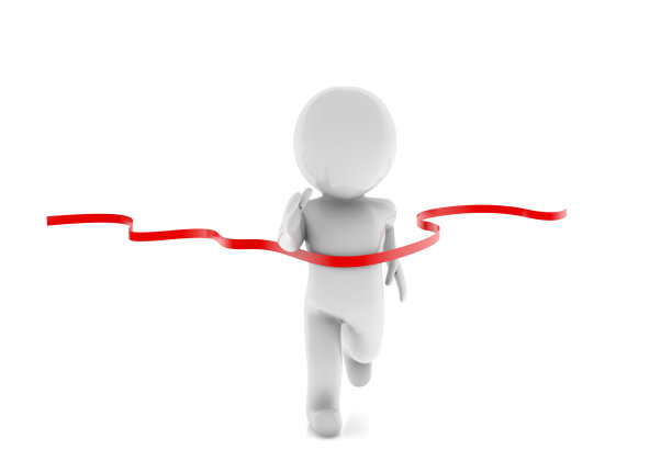 白人冲过终点线图片下载