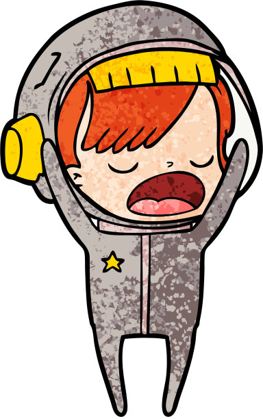 卡通女宇航员解释图片下载