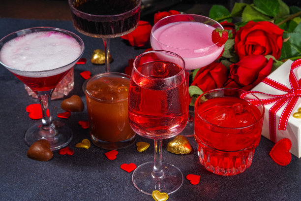 情人节鸡尾酒吧背景图片下载