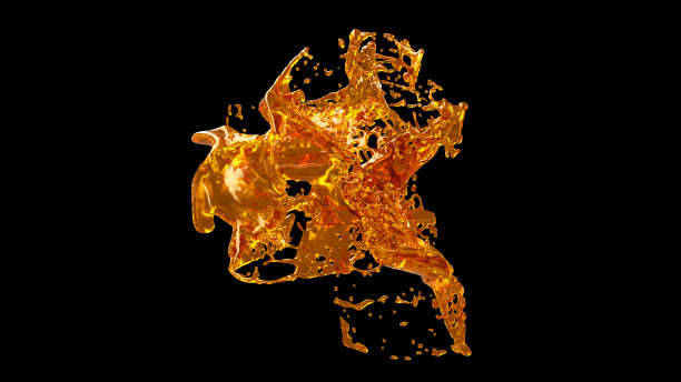 蜂蜜，橄榄油滴在白色背景上。微距相机4K大小。3 d演示。图片下载