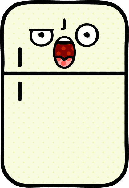 漫画书风格的冰柜漫画图片下载