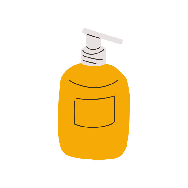 手绘护肤产品清洁油插图图片下载