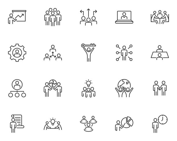 设置业务人员图标，工作，团队图片下载