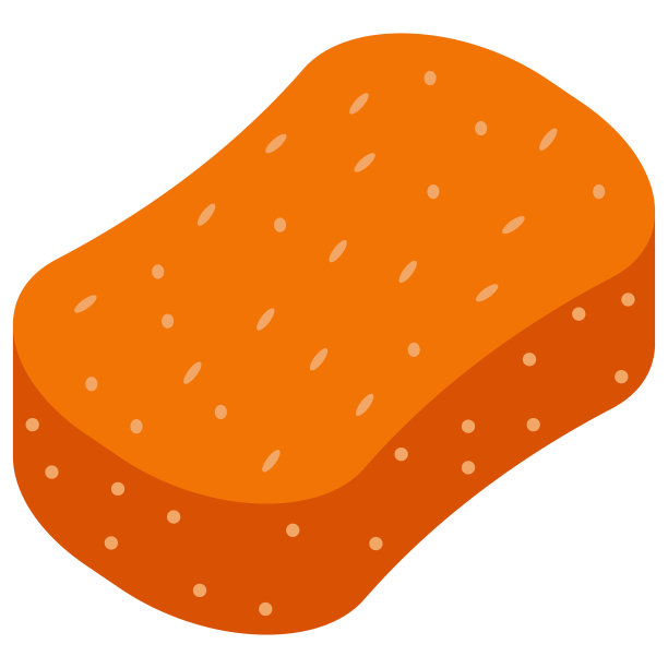 图标海绵擦洗，刷厨房肥皂，擦拭水蓬松家务图片下载