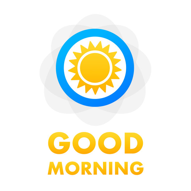 早上好，以太阳的形式出现。矢量图图片下载