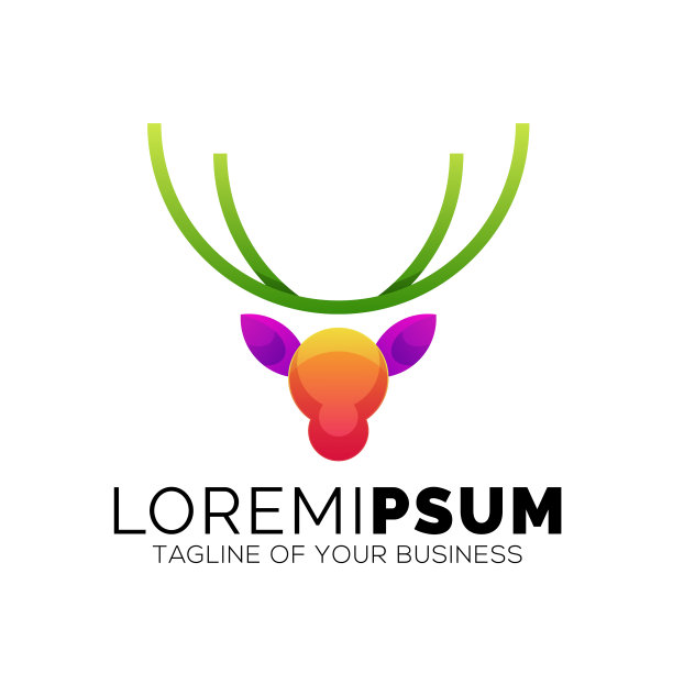 现代和优质鹿梯度头设计图片下载