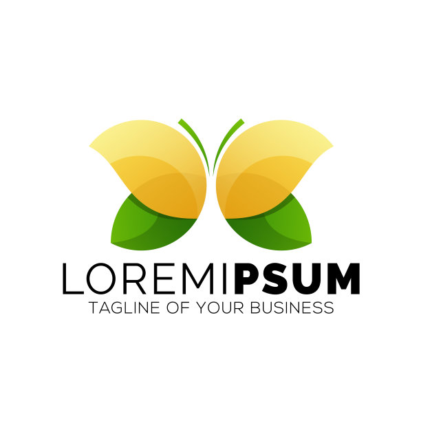 彩色蝴蝶矢量模板图片下载