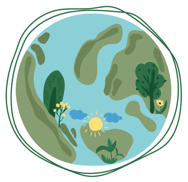 自然是人类能量的源泉。绿色地球，关爱自然。生态的概念，生活方式，拯救地球。适用于社会海报，卡片，标志，横幅。矢量图图片下载