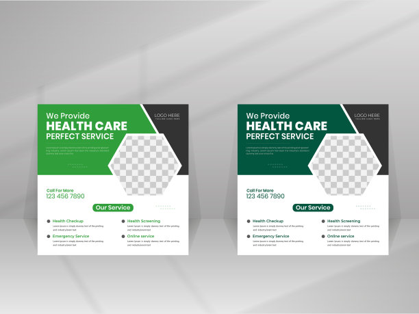 适用于社交媒体的医院医生宣传模板设计图片下载