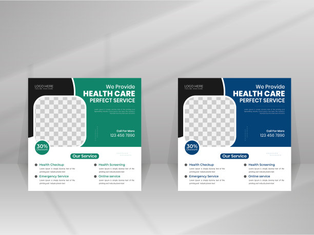 适用于社交媒体的医院医生宣传模板设计图片下载