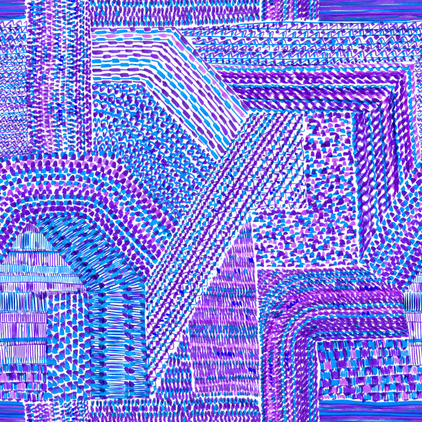 拼接风格的无缝图案。图片下载