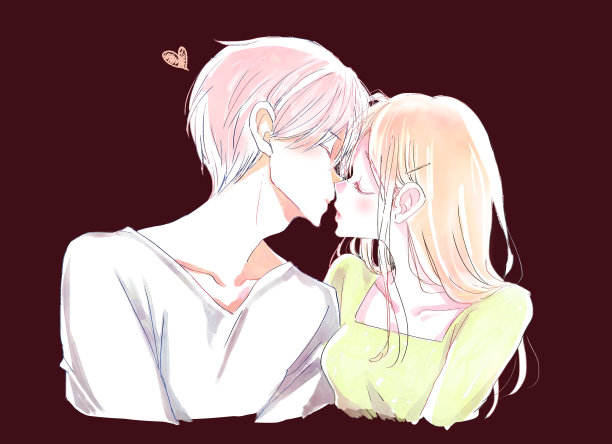 男人和女人试图接吻图片下载