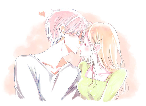 男人和女人试图接吻图片下载