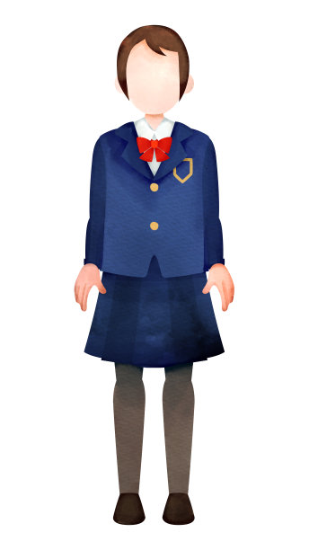 男初中生或男高中生穿运动上衣和短裙制服图片下载