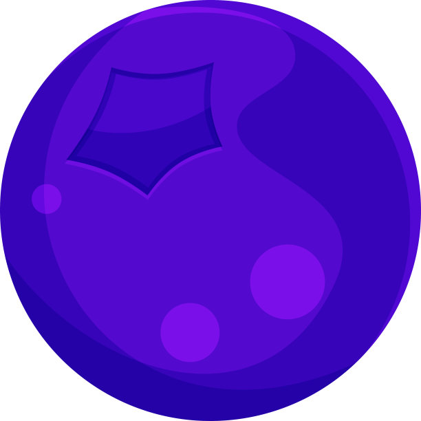 简单明亮的蓝莓浆果矢量插图，手绘图片下载