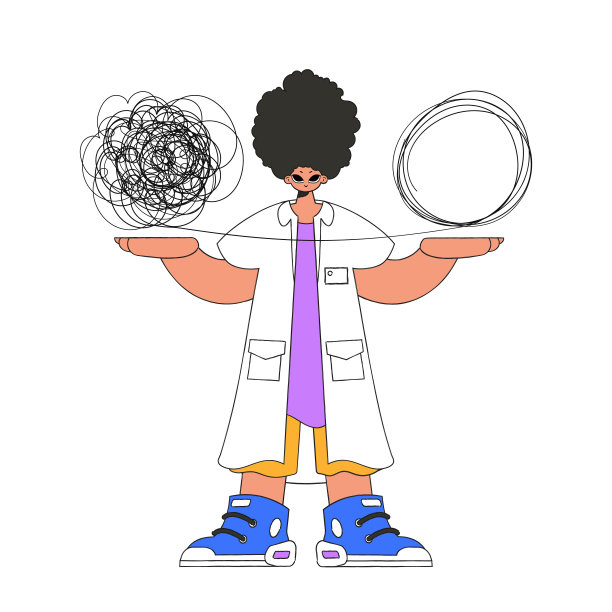 心理学家解开了一团混乱的思绪。帮助:被无望和绝望感所折磨的人图片下载