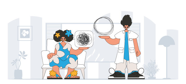 话题帮助:被无望和绝望感折磨的人心理学家解开了一团混乱的思绪。病人表明他迷失在自己的思想深处。图片下载