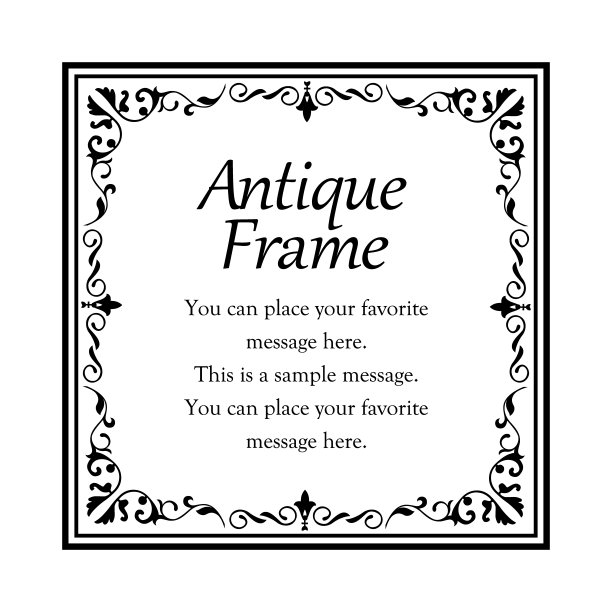 豪华卡片设计。仿古装饰设计。优雅的边缘图案。图片下载