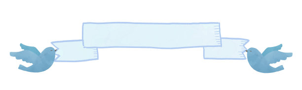 小鸟和彩带相框彩带小小鸟相框图片下载