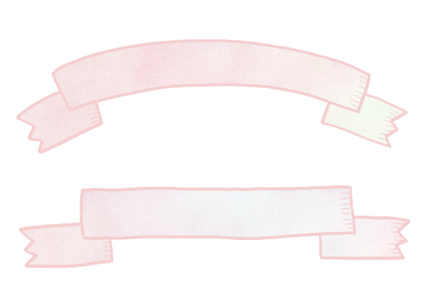 水彩风格彩带材质集彩带框架水彩风格手写体风格图片下载