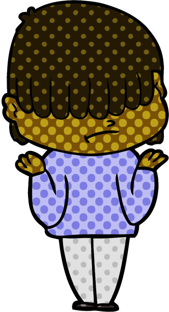 头发凌乱的卡通男孩图片下载