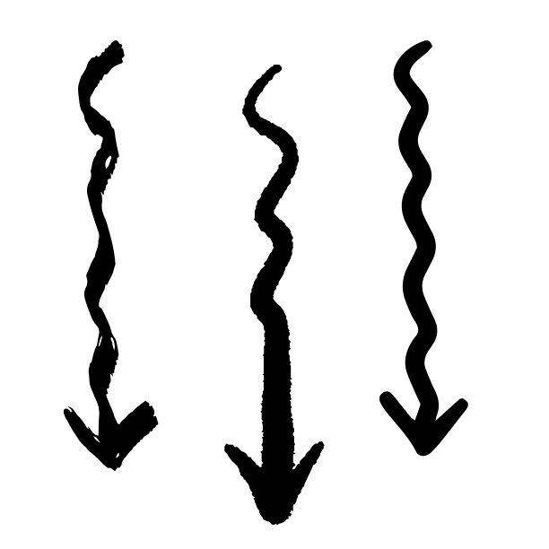 手绘单色箭头集图片下载