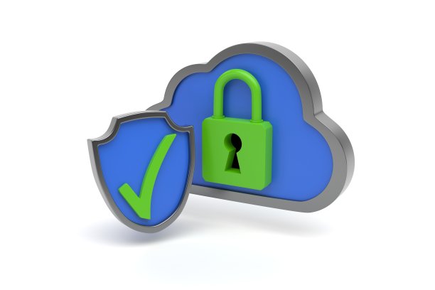 标记和盾牌与云计算符号和挂锁图片下载