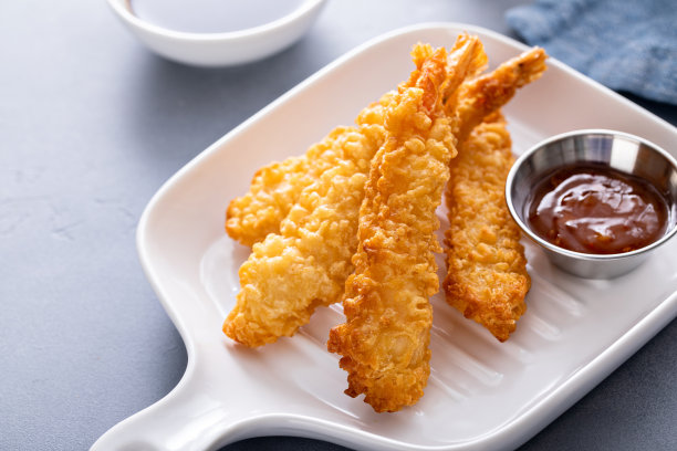 天妇罗虾配糖醋酱图片下载