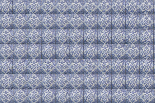 无缝摩洛哥图案。方形复古瓷砖。蓝色和白色水彩装饰画在纸上的油漆。手工制作的。纺织品印花。Seth grunge纹理。图片下载