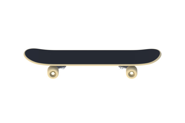 滑板隔离在白色背景上。青年文化与生活方式。极限运动。三维渲染图片下载