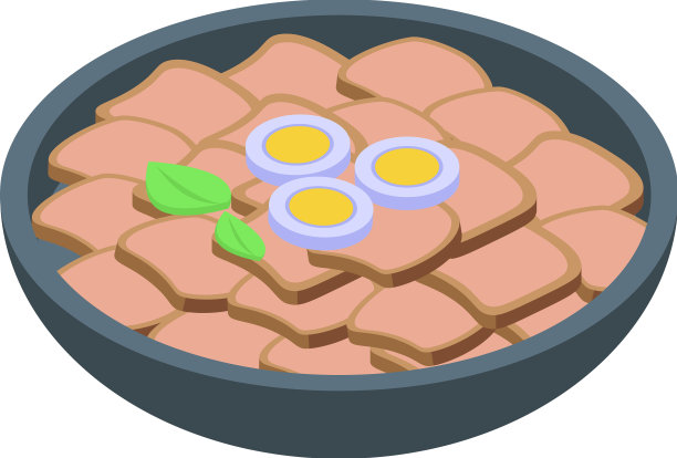 克罗地亚美食图标等距旅游城市图片下载