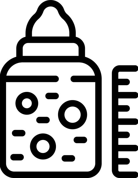 孩子牛奶瓶图标轮廓幼儿园图片下载