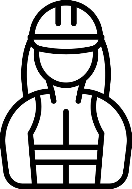 女建设者图标轮廓女工人图片下载