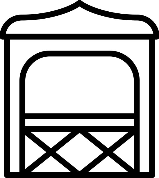 餐厅凉亭图标轮廓藤架图片下载