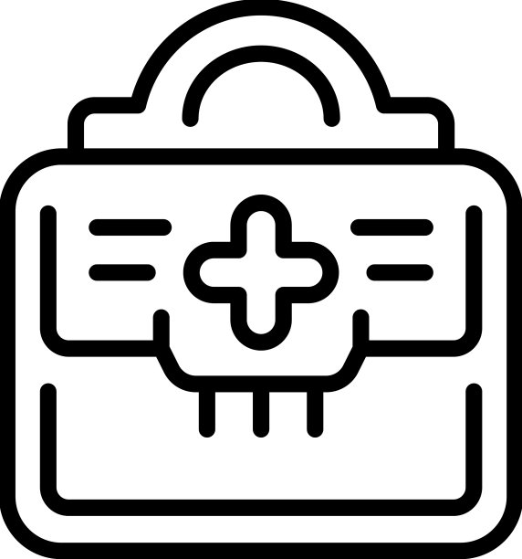 急救箱图标轮廓医疗棉图片下载