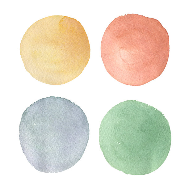 浅色水彩圈图片下载