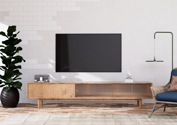 模仿海报框架在现代室内装修齐全的房间背景，餐厅图片下载