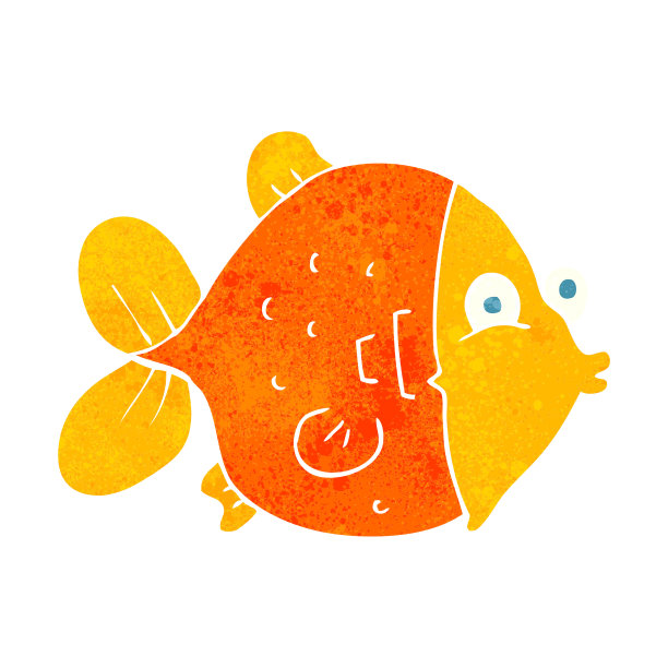写意复古卡通搞笑鱼图片下载