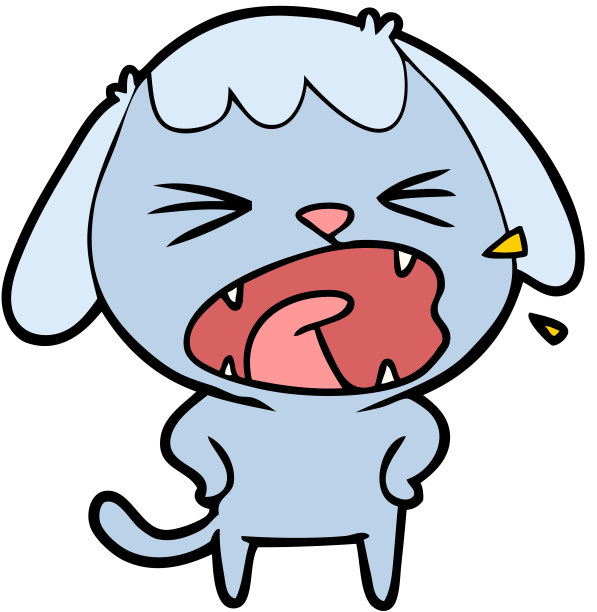 可爱的卡通狗叫图片下载