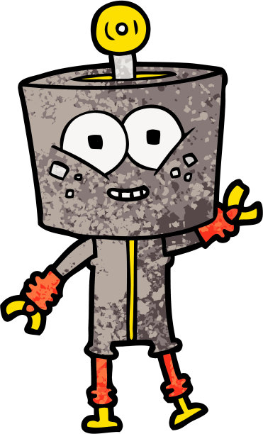 快乐卡通机器人图片下载