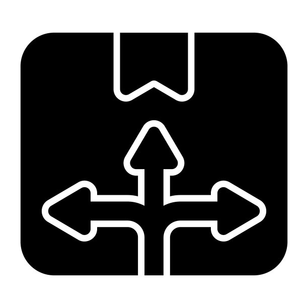 包带交叉箭头概念的送货路线图片下载