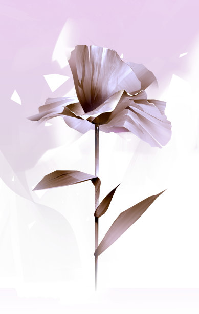 在浅色背景上画了一朵花。装置示意图图片下载