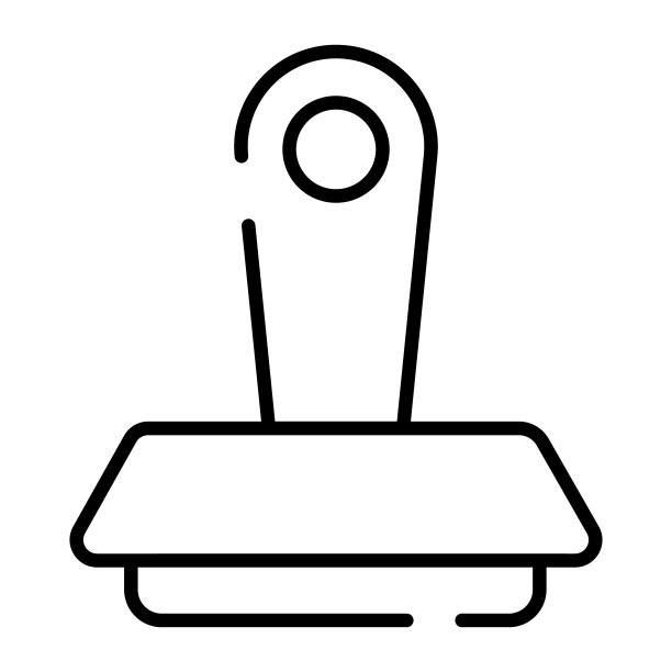 可编辑风格的印章矢量图标，现代设计图片下载
