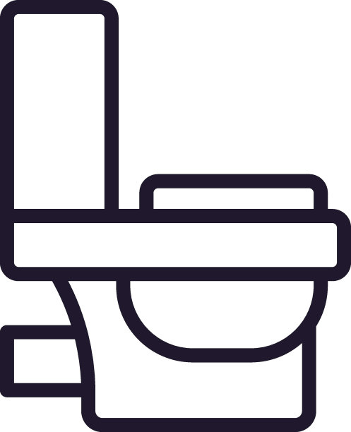 厕所矢量线图标。优质标志的网站，设计，网上商店，公司，书籍，广告。白色背景上孤立的黑色轮廓象形图图片下载