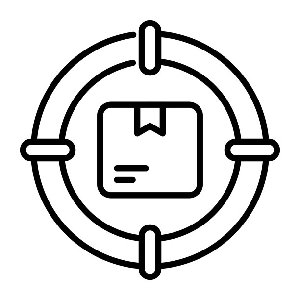 具有目标矢量图标的时尚包裹图片下载