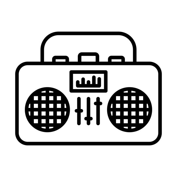 音乐盒图标标志设计矢量模板说明标志和符号像素完美图片下载