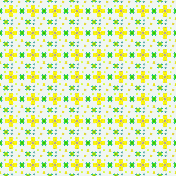 面料无缝模式在夏季花卉背景。图片下载