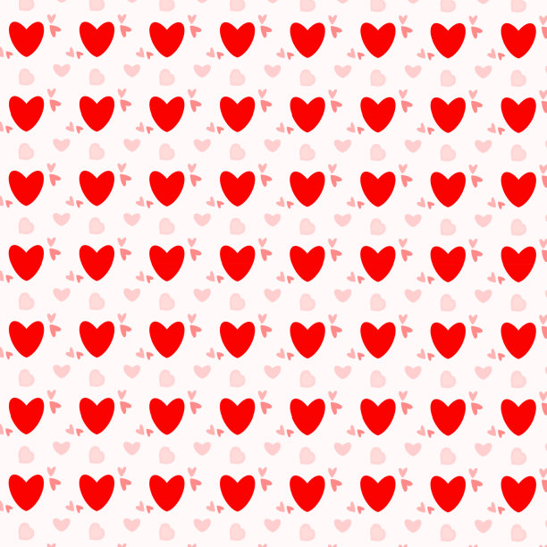 红心背景上的情人心民族无缝图案图片下载